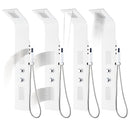 brusepanel 20x44x130 cm aluminium hvid
