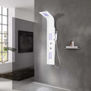 brusepanel 20x44x130 cm aluminium hvid