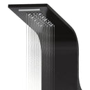 brusepanel 20x44x130 cm aluminium sort