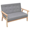 sofasæt 3 dele stof lysegrå