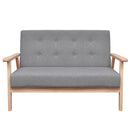 sofasæt 3 dele stof lysegrå