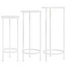 plantestativer 3 dele vintagestil metal antik hvid
