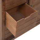 skab 64x33,5x75 cm massivt grantræ brun