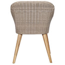 havestole med hynder 2 stk. polyrattan brun