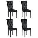 spisebordsstole 4 stk. velour sort