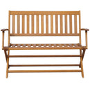 havebænk 120 cm massivt akacietræ