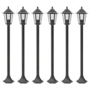 havestolpelamper 6 stk. E27 110 cm aluminium bronzefarvet