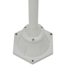 havestolpelampe E27 220 cm aluminium 2 lanterner hvid