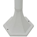 havestolpelamper 6 stk. E27 110 cm aluminium hvid