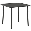 havebord 80 x 80 x 72 cm stål mørkegrå