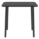 havebord 80 x 80 x 72 cm stål mørkegrå