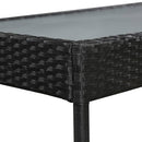 haveloungesæt 5 dele med hynder polyrattan sort