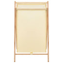 vasketøjskurv cedertræ og stof beige 42 x 41 x 64 cm