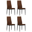 spisebordsstole 4 stk. stof brun