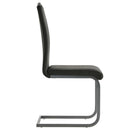 spisebordsstole med cantilever 4 stk. kunstlæder grå
