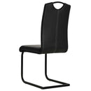 spisebordsstole 2 stk. cantilever-design kunstlæder sort