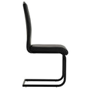 spisebordsstole med cantilever 4 stk. kunstlæder sort