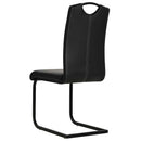 spisebordsstole med cantilever 4 stk. kunstlæder sort