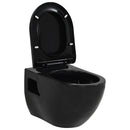væghængt toilet keramisk sort