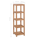 badeværelsesstativ 4 etager massivt teak 42 x 42 x 165 cm