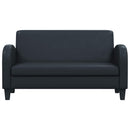 sofasæt 2 dele kunstlæder sort