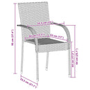 havestole 2 stk. stabelbare polyrattan brun