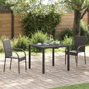havestole 2 stk. stabelbare polyrattan brun