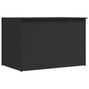 udendørs opbevaringskasse 150x100x100 cm polyrattan sort