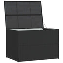 udendørs opbevaringskasse 150x100x100 cm polyrattan sort