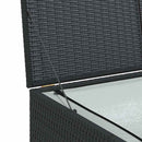 udendørs opbevaringskasse 150x100x100 cm polyrattan sort