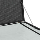 udendørs opbevaringskasse 150x100x100 cm polyrattan sort