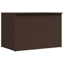 udendørs opbevaringskasse 150x100x100 cm polyrattan brun