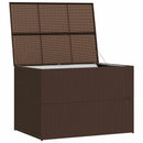 udendørs opbevaringskasse 150x100x100 cm polyrattan brun