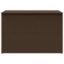 udendørs opbevaringskasse 150x100x100 cm polyrattan brun