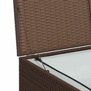 udendørs opbevaringskasse 150x100x100 cm polyrattan brun