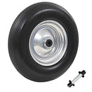 trillebørshjul med aksel massivt PU 4.00-8 390 mm