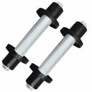 trillebørshjul med aksel 2 stk. massivt PU 4.00-8 390 mm