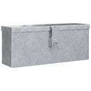 aluminiumskasse 48,5 x 14 x 20 cm sølvfarvet