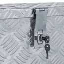 aluminiumskasse 61,5 x 26,5 x 30 cm sølvfarvet
