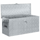 aluminiumskasse 80 x 30 x 35 cm sølvfarvet