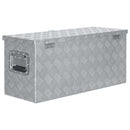 aluminiumskasse 80 x 30 x 35 cm sølvfarvet