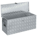 aluminiumsboks 90,5x35x40 cm sølvfarvet