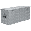 aluminiumsboks 90,5x35x40 cm sølvfarvet