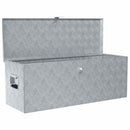 aluminiumskasse 110,5 x 38,5 x 40 cm sølvfarvet