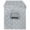 aluminiumskasse 110,5 x 38,5 x 40 cm sølvfarvet