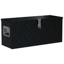 aluminiumskasse 70 x 24 x 42 cm trapezformet sølvfarvet