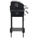 kuldrevet grill med bundhylde sort