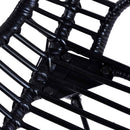 spisebordsstole 4 stk. naturligt rattan sort