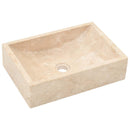 håndvask 45x30x12 cm marmor cremefarvet højglans