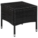 bistrosæt 3 dele polyrattan sort